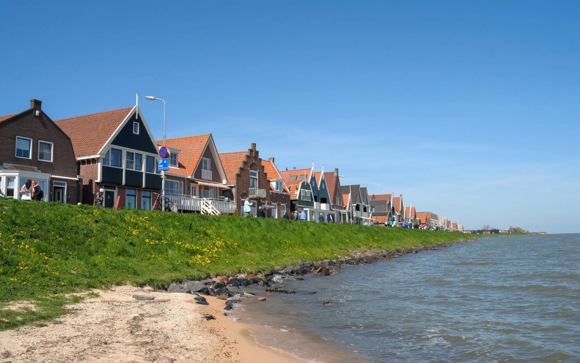 Historic Houses on the Shore of Volendam